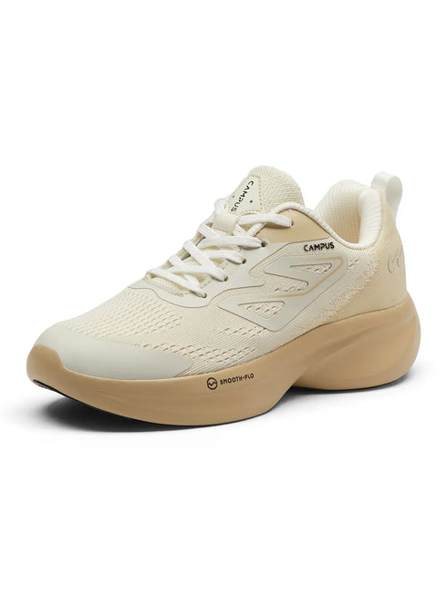 GLIMPSE Off White Women's Running Shoes